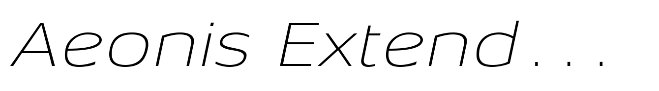 Aeonis Extended Thin Italic